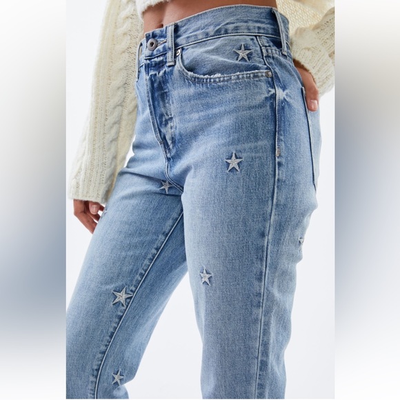 pistola Denim - Pistola Charlie star embroidered straight leg jean in Supernova